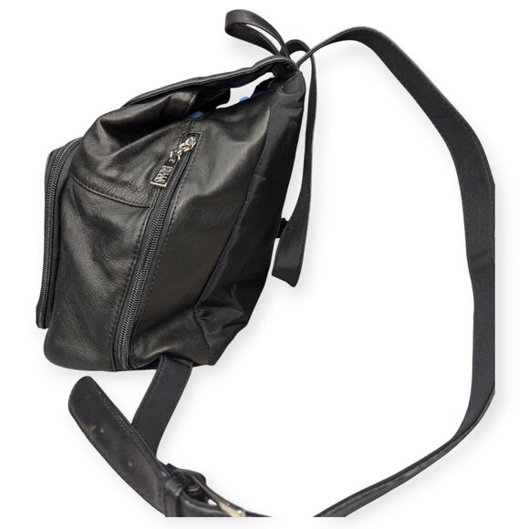 Wilsons Leather Pelle Studio Black Soft Leather Backpack Purse - Picture 6 of 16